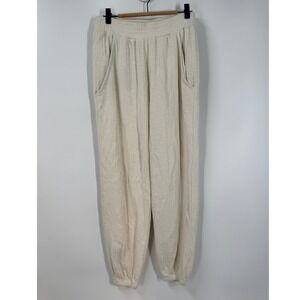 APiece Apart Women's Cream‎ Cotton Jogger Pants Elastic Waist XS